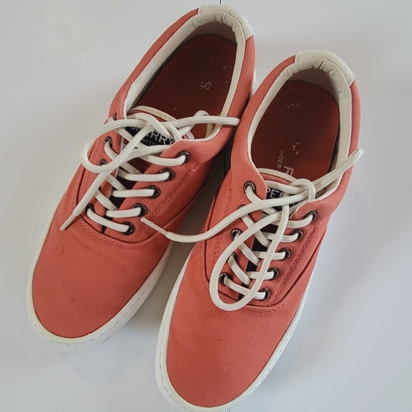 Sperry Canvas Men Size 9 Rust Color Lace Up‎ Tennis Shoe - Picture 11 of 15